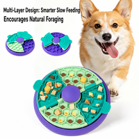 Gamelle anti-glouton pour animaux de compagnie, bol d'alimentation ludique pour chiens et chats, base antidérapante, PP de qualité alimentaire, léger, pliable, portable, ralentit la vitesse d'eating