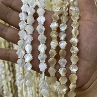 11mm 13mm gros naturel blanc coquille nacre brin Palmetto ventilateur cauri charme perles fabrication de bijoux perles en vrac