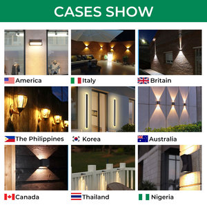 IP65 không thấm nước 18W ngoài trời Tường Đèn treo tường ánh sáng màu đen nhôm bên ngoài dẫn ánh sáng Acrylic khuếch tán vuông Wall Mount - Product Image 5