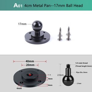 Base de Montaje en Pared de Aleación de Aluminio con Rosca de 1/4 y 3/8, Diámetro de 40-80 mm, Resistente, para Cámaras de Seguridad y Cámaras Web - Product Image 4