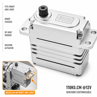 Servomoteurs à vendre XQ-POWER XQ-S9100D 110KG 12V Servomoteur sans balais avec engrenages en acier inoxydable, étanche, pour robot