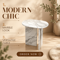 Table basse de salon personnalisable en marbre blanc poli haut de gamme, réglable en hauteur, facile à nettoyer, style traditionnel