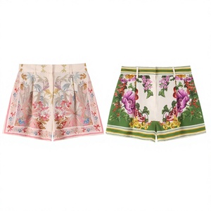 Shorts floraux pour femmes, taille haute, élastique, style Bermuda, pour les vacances d'été - Product Image 3