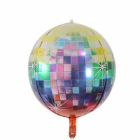 Huaien Factory 22 pouces 4D imprimé boule disco ballons mariage lieu miroir aluminium Film décorations pour les fêtes de remise des diplômes