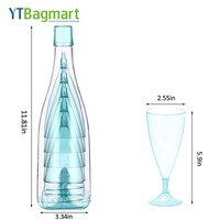 Gobelets à vin en plastique réutilisables Tasses à cocktail de fête Verre à cocktail à champagne jetable transparent pour mariage