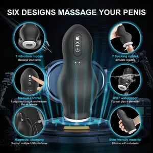 Giocattolo del sesso del vibratore del pene vaginale orale della macchina maschio di succhiamento automatico per gli uomini masturbatore della macchina della tazza di masturbazione per gli uomini