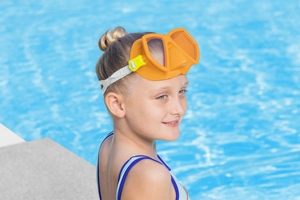 Bestway 22059 enfants demi-visage double lentille sangle en silicone tuba masques de plongée <span class=keywords><strong>cressi</strong></span> à vendre - Product Image 3