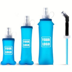 Botella de Agua Plegable Personalizada con Logotipo, Libre de BPA, para Correr, Ciclismo, Deportes de Montaña y Competencia - Product Image 1