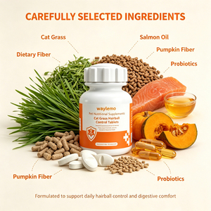 Waylemo Integratore Naturale per <span class=keywords><strong>Gatti</strong></span>: Compresse di Erba per <span class=keywords><strong>Gatti</strong></span> per la Rimozione di Gomiti di Pelo, Salute Digestiva, Vitamine per <span class=keywords><strong>Gatti</strong></span>, Supporto Gastrointestinale - Product Image 2
