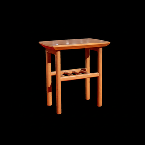 Amelia Mid-Century Mesa auxiliar moderna Madera de Fresno maciza Muebles de sala de estar móviles de calidad superior para uso doméstico - Product Image 1