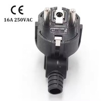 EU 2 Pin AC soket daya listrik CE nirkabel, soket listrik, konektor kabel ekstensi, soket CE nirkabel, 16A 4000W 125V