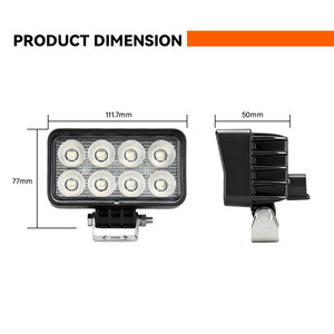 Hot bán 4.4 inch hình chữ nhật offroad làm việc xe tải ánh sáng dual-màu DRL off road <span class=keywords><strong>LED</strong></span> lái xe ánh sáng - Product Image 5