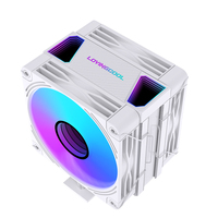 LOVINGCOOL Enfriador de Aire para CPU de Doble Torre de 260W TDP, Radiador PWM ARGB de 120mm, Disipador de Calor, Stock Directo de Fábrica, OEM, Intel LGA1700, AMD AM5, PC