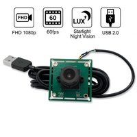 Modul Kamera USB Starlight 32*32mm 1080P IMX662 STARVIS2 Sensor CMOS 1/2.8 Inci untuk Pengenalan Wajah & Pengambilan Gambar