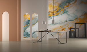 Panel de Pared PET con Textura de Mármol Carbón Moderno, Ignífugo, Impermeable, Insonorizante, Decoración de Pared de Alta Gama para Sala de Estar, Hotel, <span class=keywords><strong>Suite</strong></span> - Product Image 6