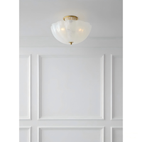 Luminaire suspendu LED en verre et cuivre de style américain moderne, vintage et luxueux, motif fleur nuage, pour salle à manger, salon, hôtel, bureau