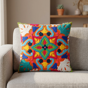 Haute vente en ligne Boho brodé coton oreiller et housses de coussin à la main carré housse de coussin pour canapé canapé - Product Image 2