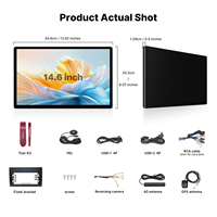 Youducar Radio para Auto Android de 14.6 Pulgadas, Reproductor con Navegación, Unidad Principal Universal 2 DIN, Pantalla Flotante Ajustable, Reproductor de CD, 1 Año de Garantía Apple