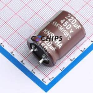 Condensateur électrolytique en aluminium à encliquetage LSK450M227R302S1AA, composant traversant (THT), D25xL30mm 220uF 20% 450V 10mm - Product Image 1