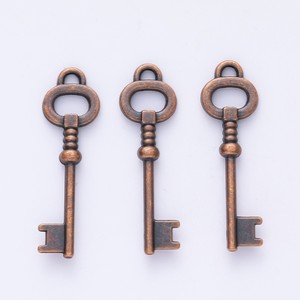 Breloque Clé Squelette en Alliage <span class=keywords><strong>de</strong></span> Zinc avec Anneau Supérieur Unique pour Marque-pages Steampunk - Product Image 6