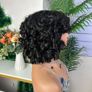 Bouncy Curly <b>Human</b> Hair <b>Wigs</b> With Bangs Fumi Curls Short Bob Egg Curls Glueless Full Machine Made <b>Wigs</b> for Women - Product Image 3
