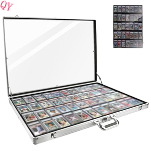Q Y Aluminum Trading Card Display Case <b>Lockable</b> <b>Storage</b> <b>Box</b> for TCG Sports Cards Jewelry Collection Showcase - Product Image 3