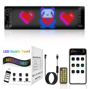 Panel de matriz <span class=keywords><strong>Led</strong></span> de 20x64, tablero de mensajes de desplazamiento programable, Control de aplicación, pantalla Flexible, luz de visualización de ventana <span class=keywords><strong>Led</strong></span> para camiones - Product Image 3