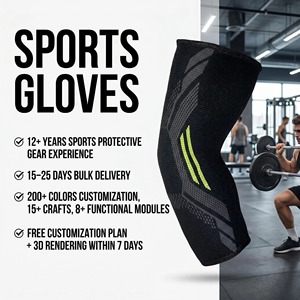 Manga <span class=keywords><strong>de</strong></span> Soporte para Brazo <span class=keywords><strong>de</strong></span> Voleibol Personalizada, Transpirable, Elástica, <span class=keywords><strong>de</strong></span> Punto, para Tenis, Deportes, Compresión, Soporte para Codo - Product Image 1