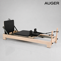 Machine de Pilates Reformer Commerciale en Bois d'Érable avec Plateforme de Saut et Boîte d'Assise pour Studio Professionnel et Salle de Sport