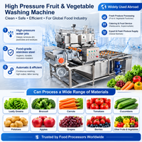 Industriële automatische motor aangedreven belletjeswasmachine voor het reinigen van fruit en groenten, capaciteit 600-1000 kg/uur, voor voedselverwerking
