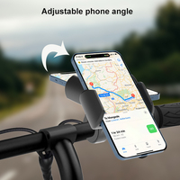 ODIER Design Simple Universel 360 Degrés Moto Scooter Vélo Support de Téléphone Guidon Réglable E-Bike Support de Téléphone Portable