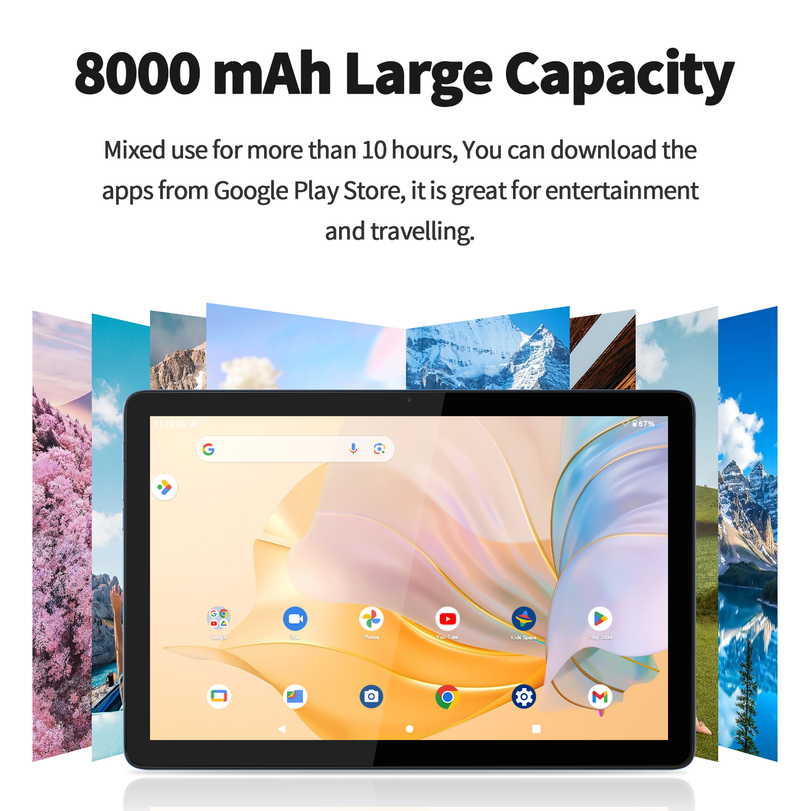 VASOUN Tab 12 - 12GB+128GB Android 14 Tablet PC for Kids