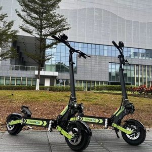 Trottinette électrique tout-terrain pour adultes Geofought 60V 30-40AH, batterie 60-120 km d'autonomie, double moteur, pneus tout-terrain de 11 pouces, suspension intégrale - Product Image 5