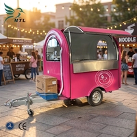Camion de restauration mobile personnalisé, entièrement équipée pour café, snacks, BBQ, hot-dogs, remorquable, en acier inoxydable, modèle Dream Fly PST-FN10 CE