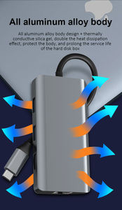 Station d'accueil 6-en-1 personnalisée en usine, hub Type <span class=keywords><strong>C</strong></span> pour téléphone portable <span class=keywords><strong>Apple</strong></span> Huawei HP - Product Image 6