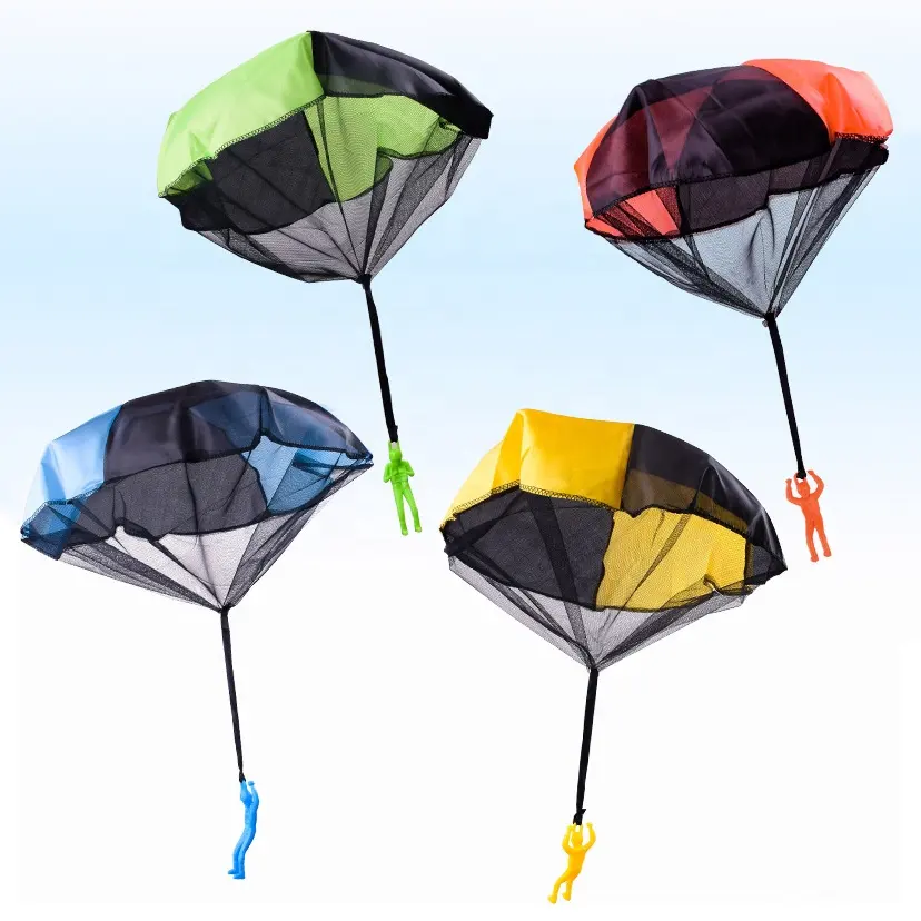 Samtoy – Mini parachutiste de jeu en plein air pour enfants, jouet de Parachute de soldat volant à lancer à main libre pour enfants