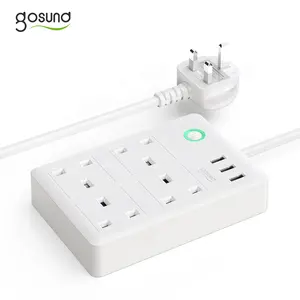 Gosund ROYAUME-UNI Smart Extension 4 Prise 3 USB WiFi Tuya Bande de Puissance Intelligente travail avec Puissance bande soutenu Alexa