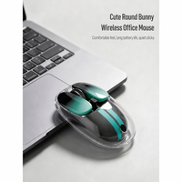 Clavier et souris sans fil MOFii Crystal Arc Translucent Double Layer Keycaps 105 touches ergonomiques 2.4G silencieux pour ordinateur portable