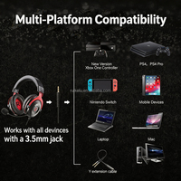 Auriculares EKSA E900 con Cable, Conector de 3.5mm, Over-Ear, ENC, para Uso Diario/Música/PC/Juegos, Sonido Estéreo HiFi 3D 7.1, con Micrófono