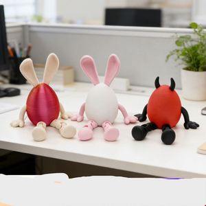 Nuovo Modello di Uovo di Coniglio Stampato in 3D, Giocattolo Pasquale per Bambini, Divertente e Flessibile, Angelo e <span class=keywords><strong>Diavolo</strong></span> in Cristallo, Giocattolo Uovo di Pasqua Stampato in 3D - Product Image 4