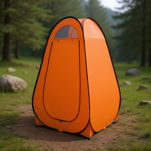 Tienda de Ducha Desplegable DB para 1-2 Personas, Naranja, Impermeable, para Camping al Aire Libre, Vestidor, Montaje Automático, Una Capa, Tres Estaciones - Product Image 2