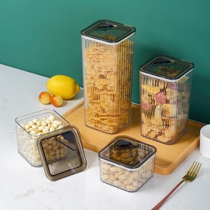Creative House 4pack Food-grade Canisters Set For Cereal Rice Pasta Dry Food Leakproof Plastic Airtight Food Storage Container