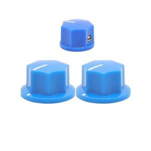 Op maat gemaakte CNC-gefreesde zwarte aluminium gitaarknoppen met vlakke bovenkant - 6 mm schacht, vervanging voor potentiometer - Product Image 4