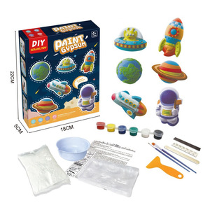 Ensemble de plâtre peint bricolage cadeaux de noël <span class=keywords><strong>pour</strong></span> enfants graffiti <span class=keywords><strong>dinosaure</strong></span> animal gâteau modèle coloriage jouer maison peinture jouet <span class=keywords><strong>pour</strong></span> enfants - Product Image 2