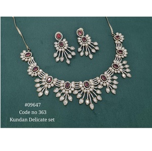 Mehendi Finish Kundan Necklace Set 09647 with Matching Earrings for Women Festive Wear Wedding Party Jewelry - Product Image 3