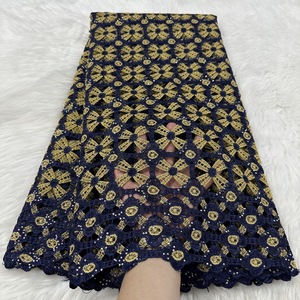 Ropa Africana telas cordón encaje alta calidad dos colores <span class=keywords><strong>bordado</strong></span> <span class=keywords><strong>guipur</strong></span> encaje <span class=keywords><strong>con</strong></span> <span class=keywords><strong>piedras</strong></span> - Product Image 3