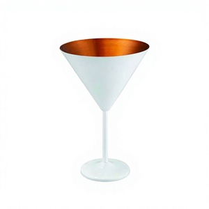 Verre à Martini couleur blanche intérieur cuivre gobelet en acier inoxydable verre à Champagne de luxe pour Bar fête mariage gobelet - Product Image 1