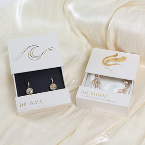 Custom Logo Gold Foil Stamping Jewelry Boxes with Personalised Design for Premium Display and Protection - Product Image 1