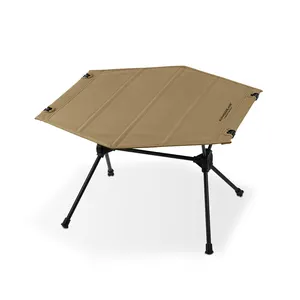 KingGear Новое поступление Открытый глэмпинг портативный шестигранный кемпинг стол для пикника Компактный алюминиевый каркас походный складной стол
