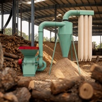 Hocheffiziente Holzspäne-Zerkleinerungsmaschine Sägemehl-Mahlwerk Mit Filterhaus-Staubabsaugsystem